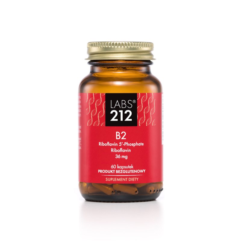 LABS212 B2 vitamīns Riboflavīna 5'-fosfāts + Riboflavīns 60 kapsulas