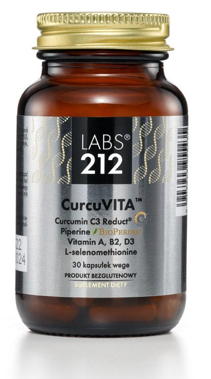 LABS212 CurcuVITA — Kurkuma ar piperīnu un vitamīniem 30 kaps.
