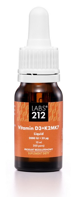 LABS212 D3 + K2MK7 Vitamīnu šķidrums 10 ml