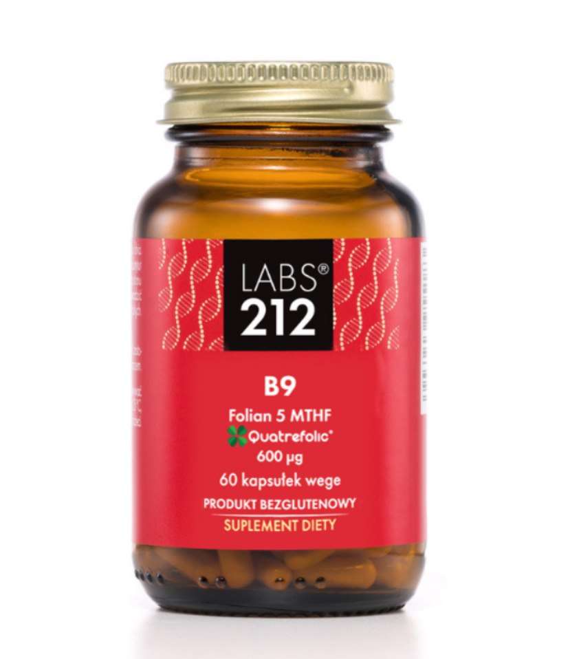 LABS212 B9 folāts 5-MTHF 60 kapsulas