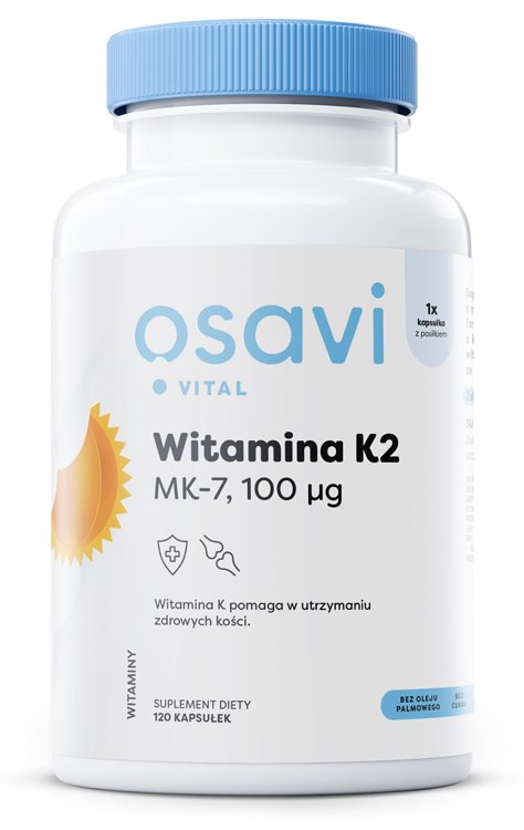 Osavi K2 MK-7 vitamīns 100 mcg 120 kapsulas