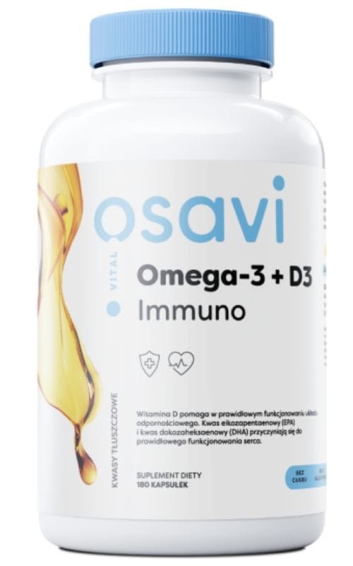Osavi Omega-3 + D3 Immuno 180 kapsulas