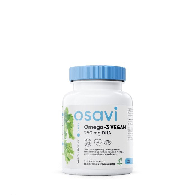 Osavi Omega-3 VEGĀNISKS 250 mg DHA 60 kapsulas
