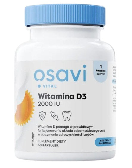 Osavi D3 vitamīns 2000 IU 60 kapsulas