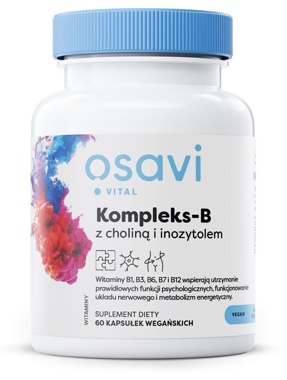 Osavi B komplekss ar holīnu un inozitolu 60 kapsulas
