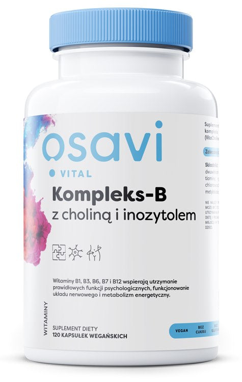 Osavi B komplekss ar holīnu un inozītu, 120 kapsulas