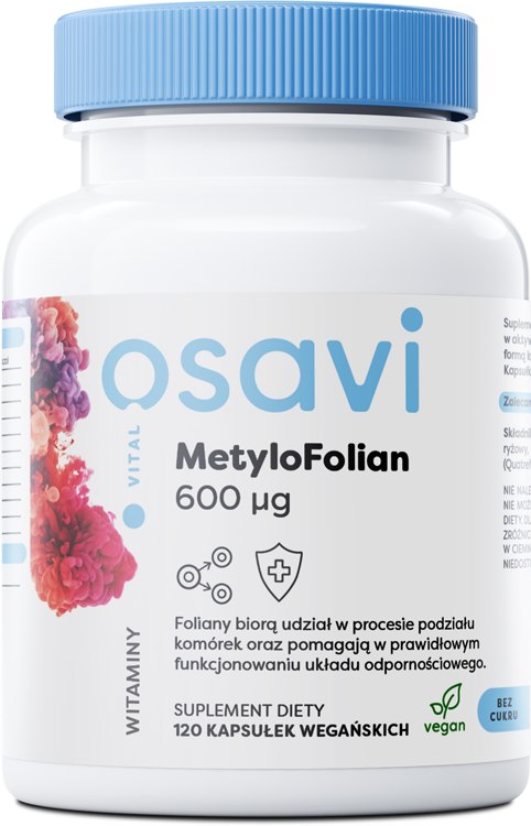 Osavi metilfolāts 600 mcg 120 kapsulas