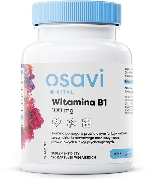 Osavi vitamīns B1 100 mg 120 kapsulas