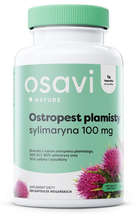 Osavi Piena dadzis, silimarīns 100 mg, 120 kapsulas