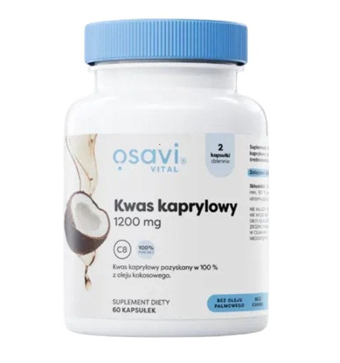 Osavi kaprilo rūgštis 1200 mg 60 kapsulas