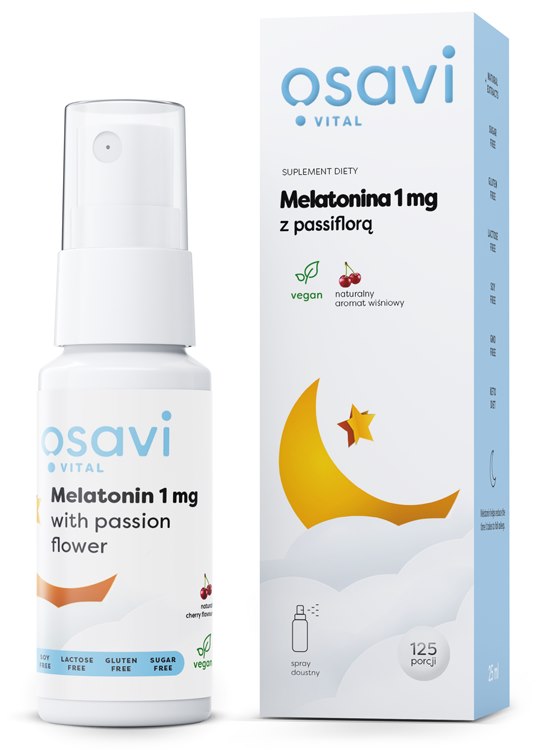 Osavi Melatonīns 1 mg ar marakujas un ķiršu garšu 25 ml