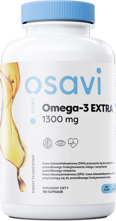 Osavi Omega-3 Extra, 650 mg - citronu garšas 180 kaps.