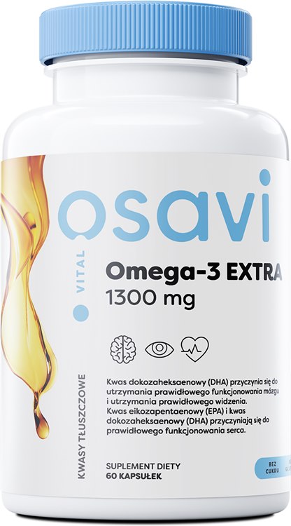 Osavi Omega-3 Extra, 650 mg – ar buvote citrīnām 60 kapsulas