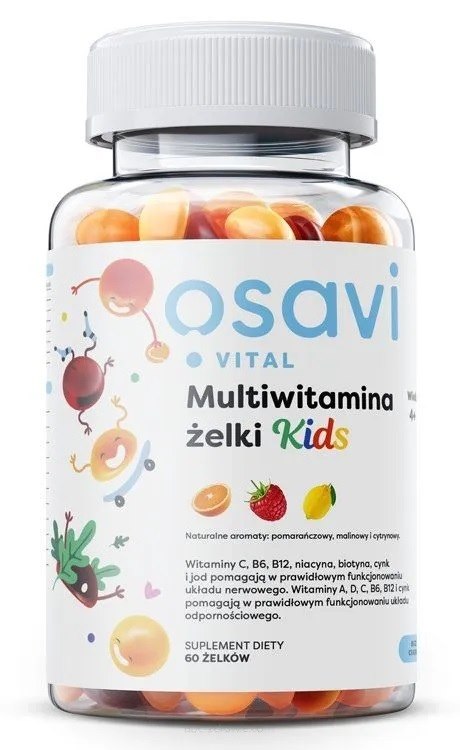 Osavi multivitamīni bērniem gumijas konfektes 60 konfektes
