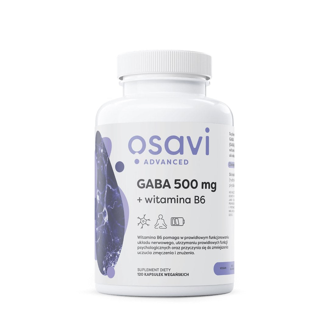 Osavi GABAS 500 mg + B6 vitamīns 120 kapsulas
