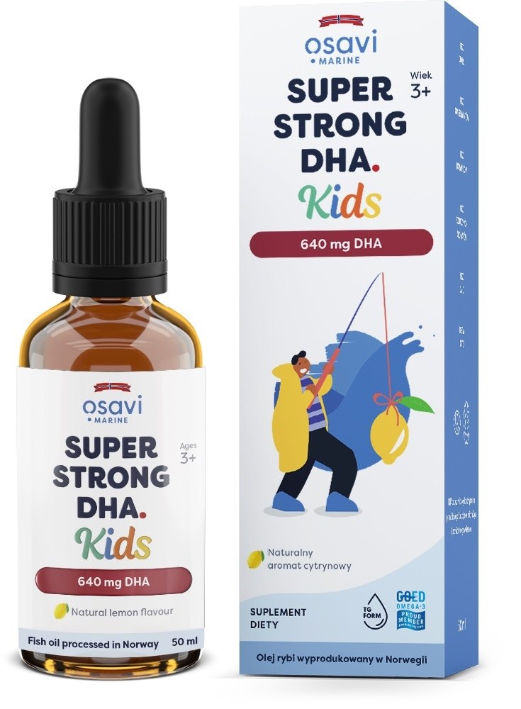 Osavi Super Strong DHA bērniem, 640 mg - citronu garšas 50 ml