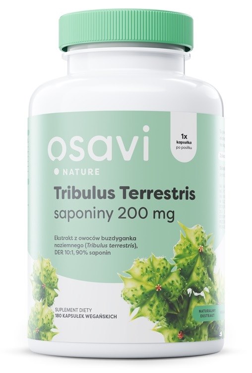 Osavi Tribulus Terrestris, saponīni 200 mg 180 kapsulas