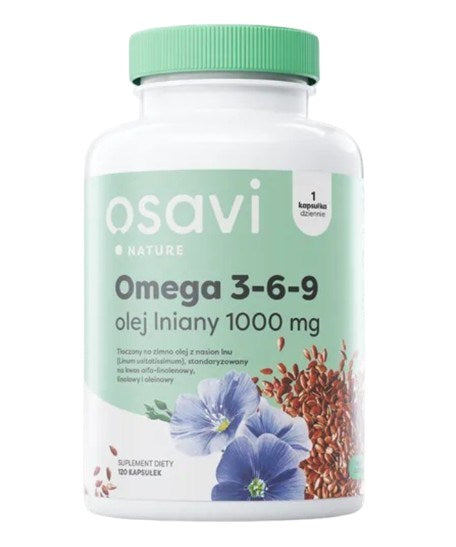 Osavi Omega 3-6-9 linsēklu eļļa 1000 mg 60 kapsulas