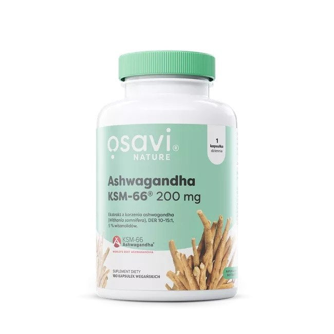 Osavi Ašvaganda KSM-66® 200 mg 180 kapsulas
