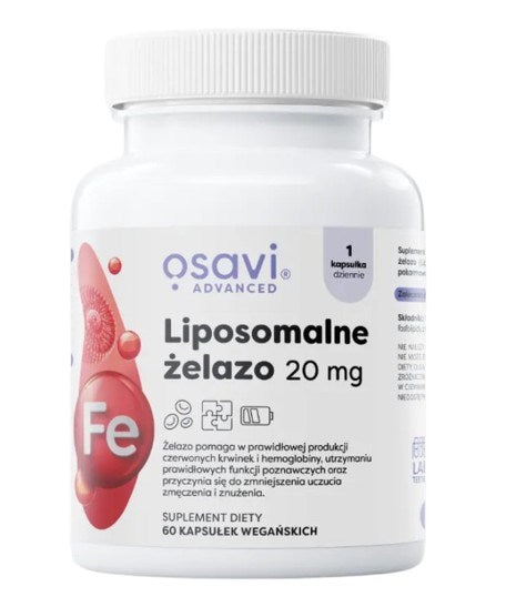 Osavi liposomālā dzelzs 20 mg 60 kapsulas