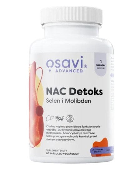Osavi NAC Detox, selēns un molibdēns 60 kapsulas