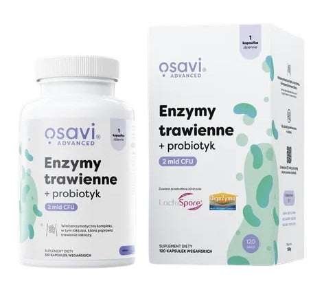 Osavi Gremošanas Enzīmi + Probiotikas 120 Kapsulas