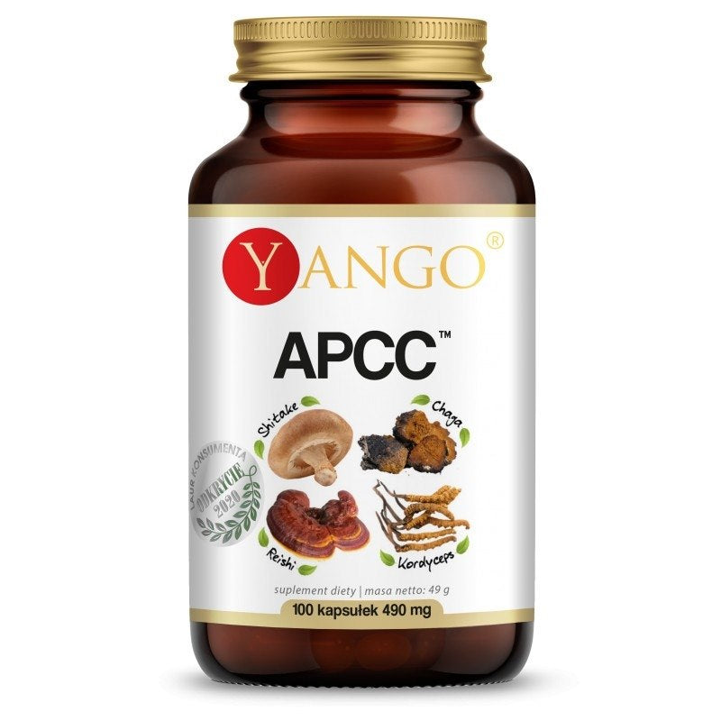 Yango APCC - reiši sēnes, kordicepss, šitake sēnes, čaga 100 kapsulas
