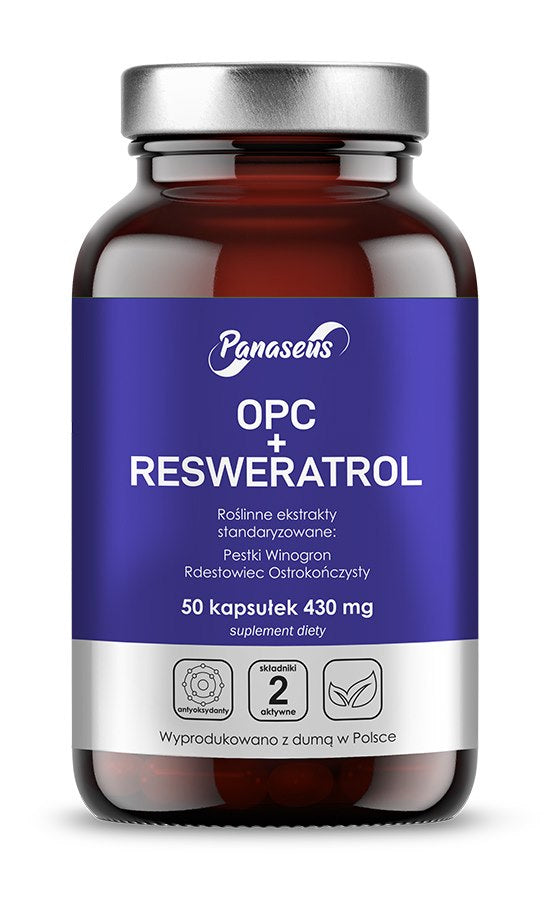 PANASEUS OPC + resveratrols 50 kapsulas