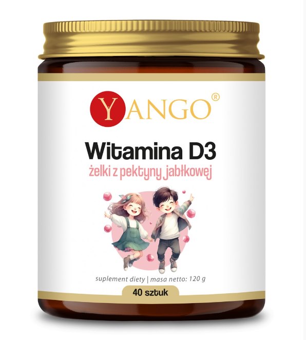 Yango D3 vitamīna gumijas ar ābolu pektīnu, 40 gumijas konfektes