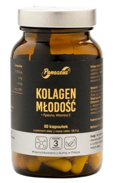 PANASEUS kolagēns jaunībai, 50 kapsulas