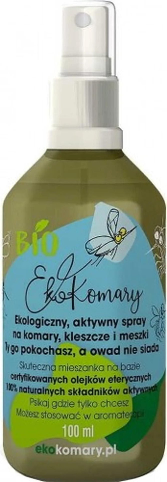 LOV ORGANIC EkoKomary - Aktīvs aromātiskais aerosols pret odiem, ērcēm un knišļiem 100 ml