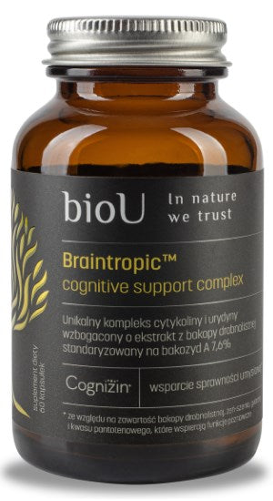 BIOU Braintropic kognitīvā atbalsta komplekss 60 kapsulas