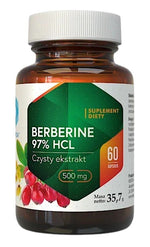 HEPATICA Berberine 97% HCl – Tīrs ekstrakts – Berberīns 500 mg 60 kapsulas