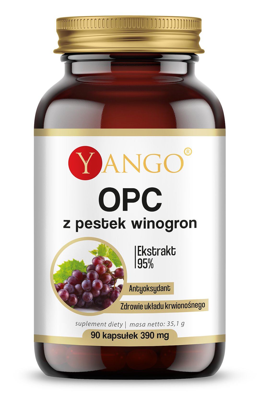 Yango OPC 95 % vīnogu sēklu ekstrakts 90 kapsulas