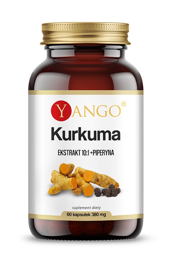 Yango Kurkuma — piperīna ekstrakts, 60 kapsulas