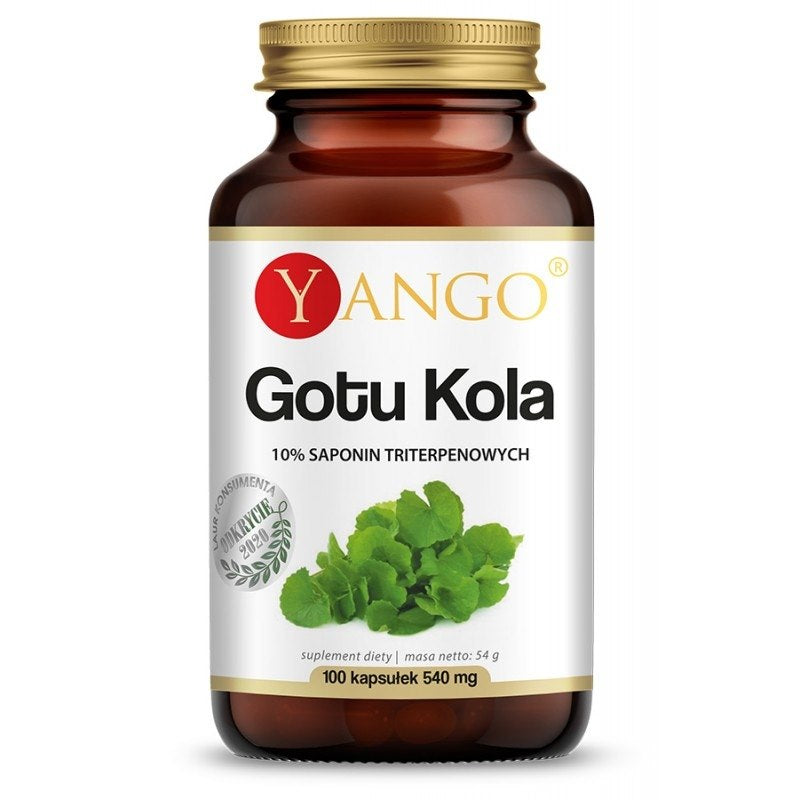 Yango Gotu Kola – 10 % triterpēnu saponīnu ekstrakts 100 kapsulas