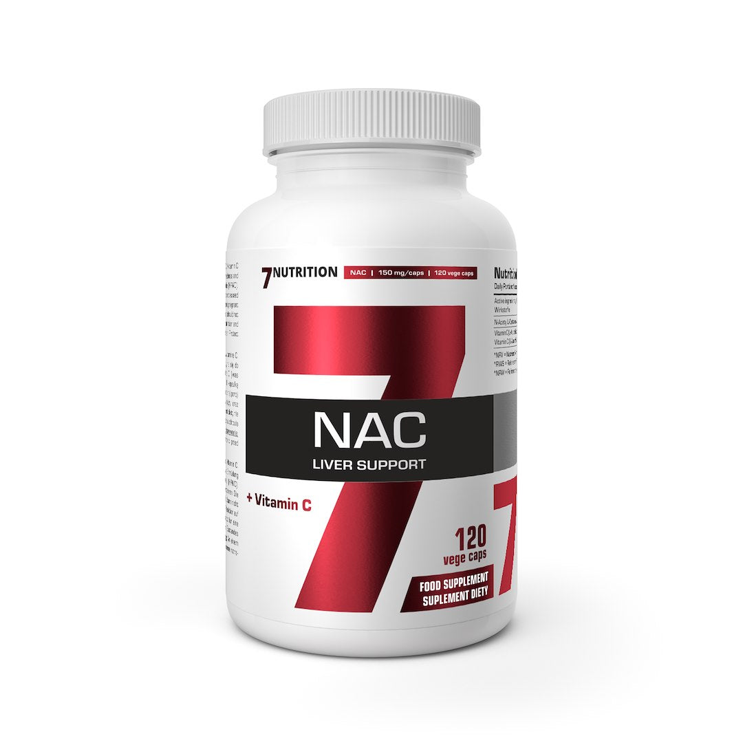 7Nutrition NAC + C vitamīns - N-acetil-L-cisteīns + C vitamīns 120 kaps.