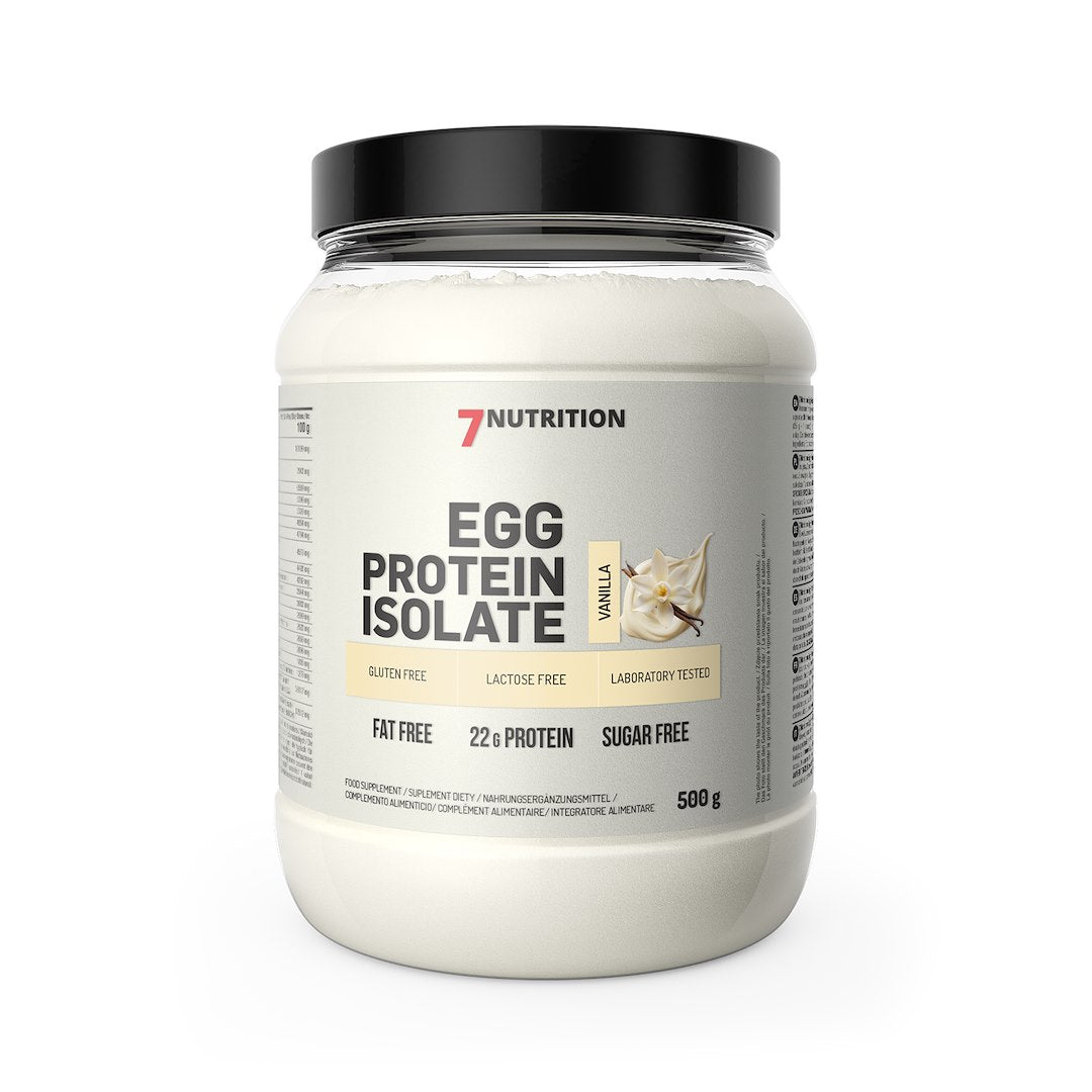 7Nutrition Olu proteīna vaniļas garša – olu proteīna izolāts – vaniļas garša 500 g