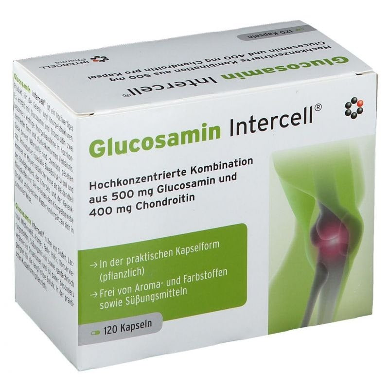 INTERCELL PHARMA glikozamīns Intercell 120 kapsulas
