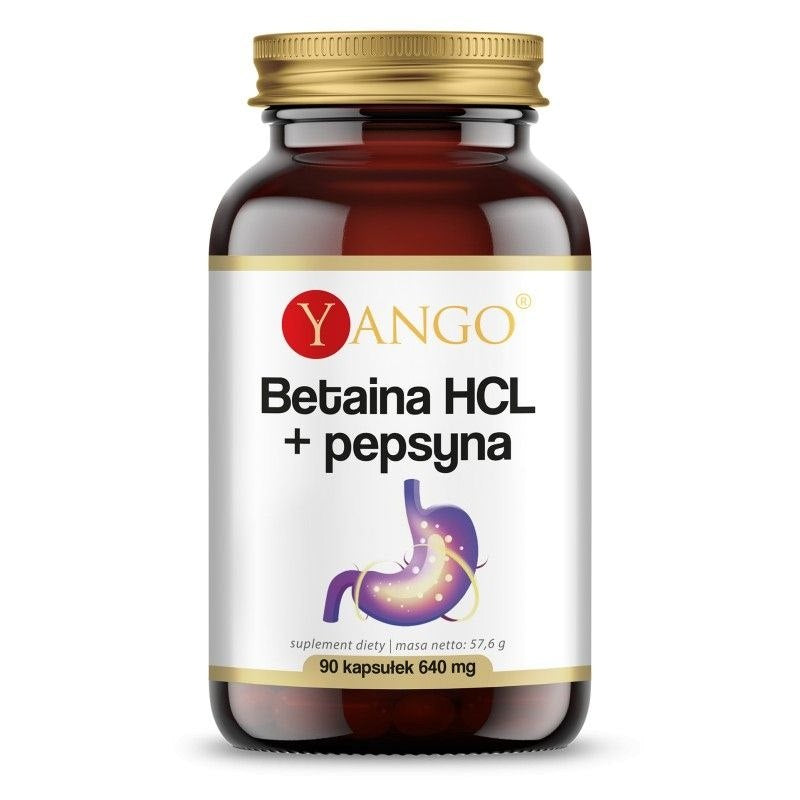 Yango Betaine HCL + Pepsīns 90 kapsulas