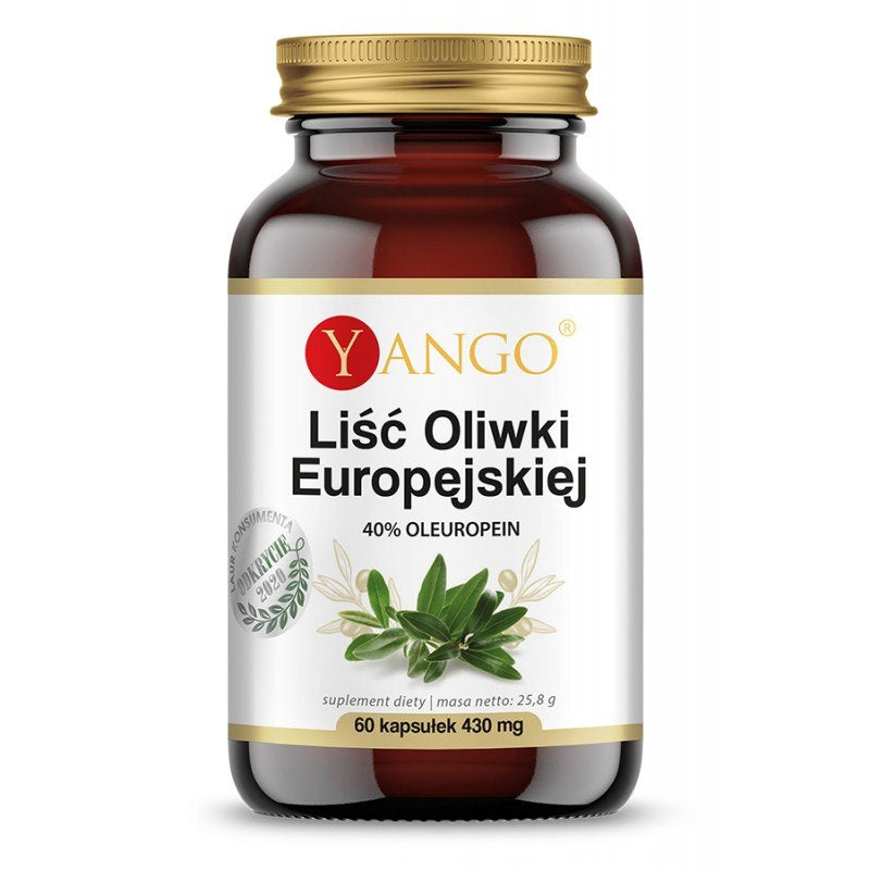 Yango olīvu lapas - 40% oleiropīna 60 kapsulas
