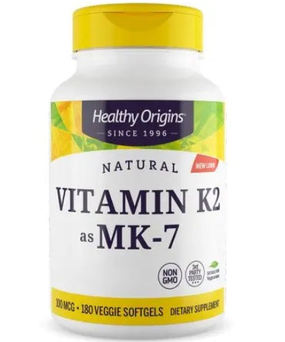 Healthy Origins vitamīns K2 Mk7 — vitamīns K 100 µg 180 kapsulas