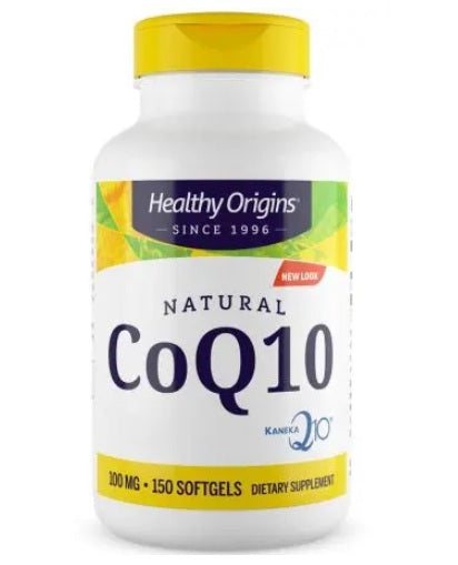 HEALTHY ORIGINS dabīgais koenzīms Q10 – koenzīms Q10 100 mg 150 kapsulas