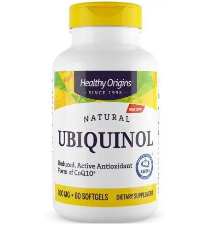 Healthy Origins natūralus ubichinols - ubichinols 100 mg 60 kapsulas