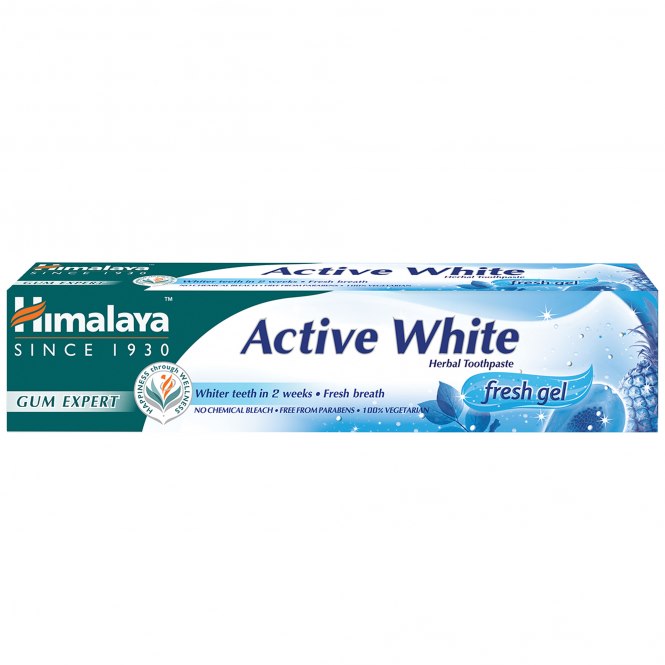 HIMALAYA Active White augu zobu pasta ar atsvaidzinošu želeju 75 ml