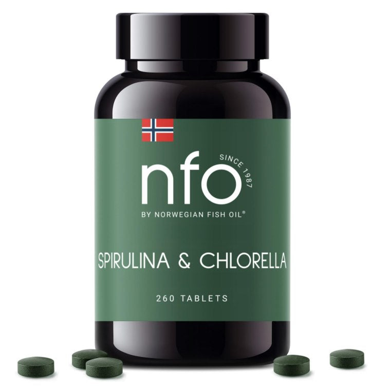 NFO spirulīna un hlorella 260 tabletes