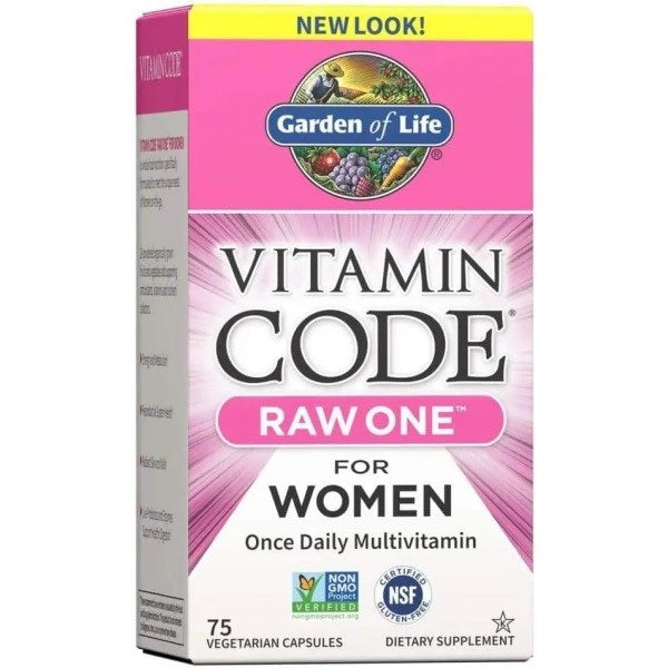 Garden of Life Vitamīnu kods RAW One sievietēm - sievietēm 75 kaps.