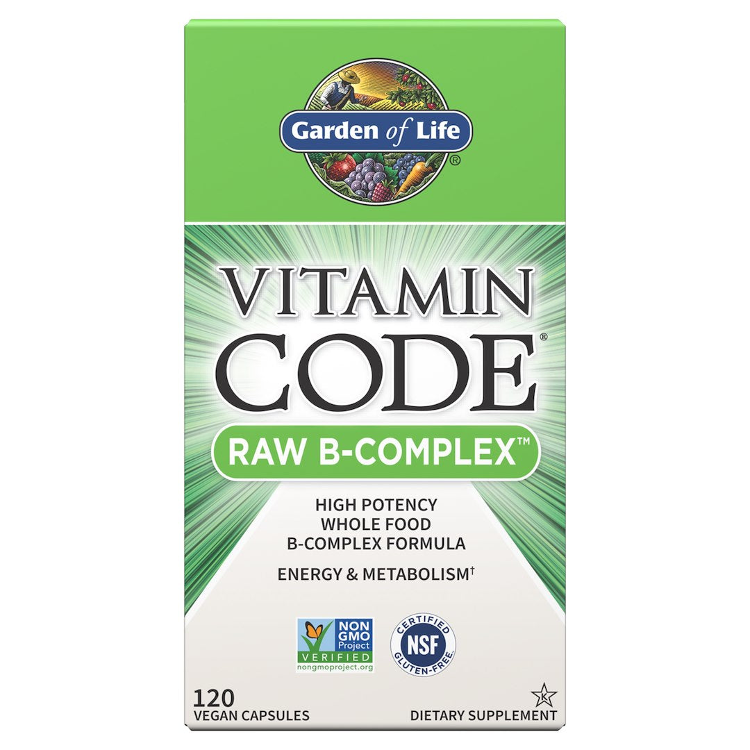 Garden of Life vitamīnu kods RAW B komplekss 120 kapsulas