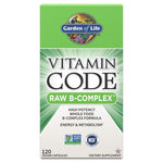 Garden of Life vitamīnu kods RAW B komplekss 120 kapsulas