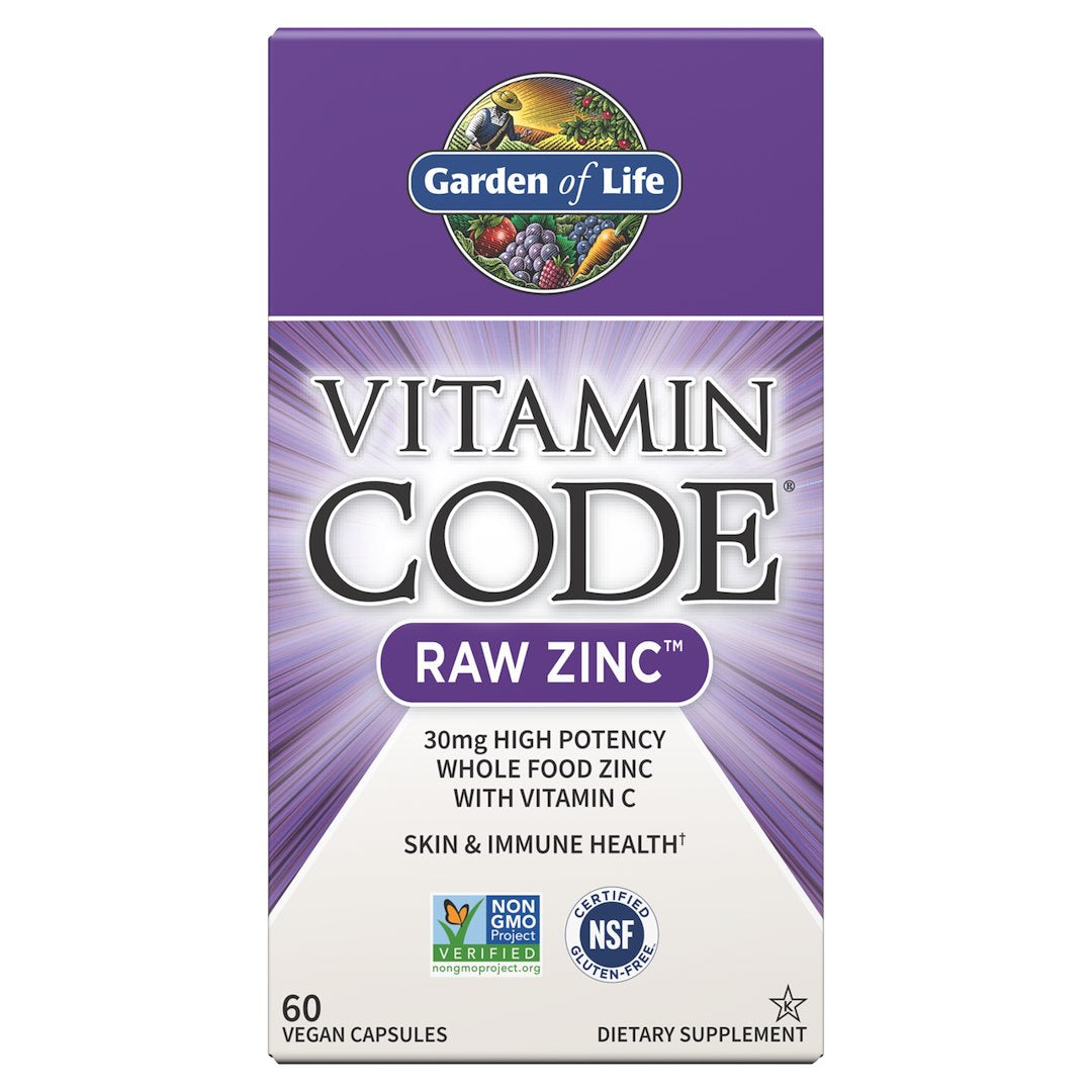 Garden of Life vitamīnu kods RAW Cinks - cinks 60 kapsulas